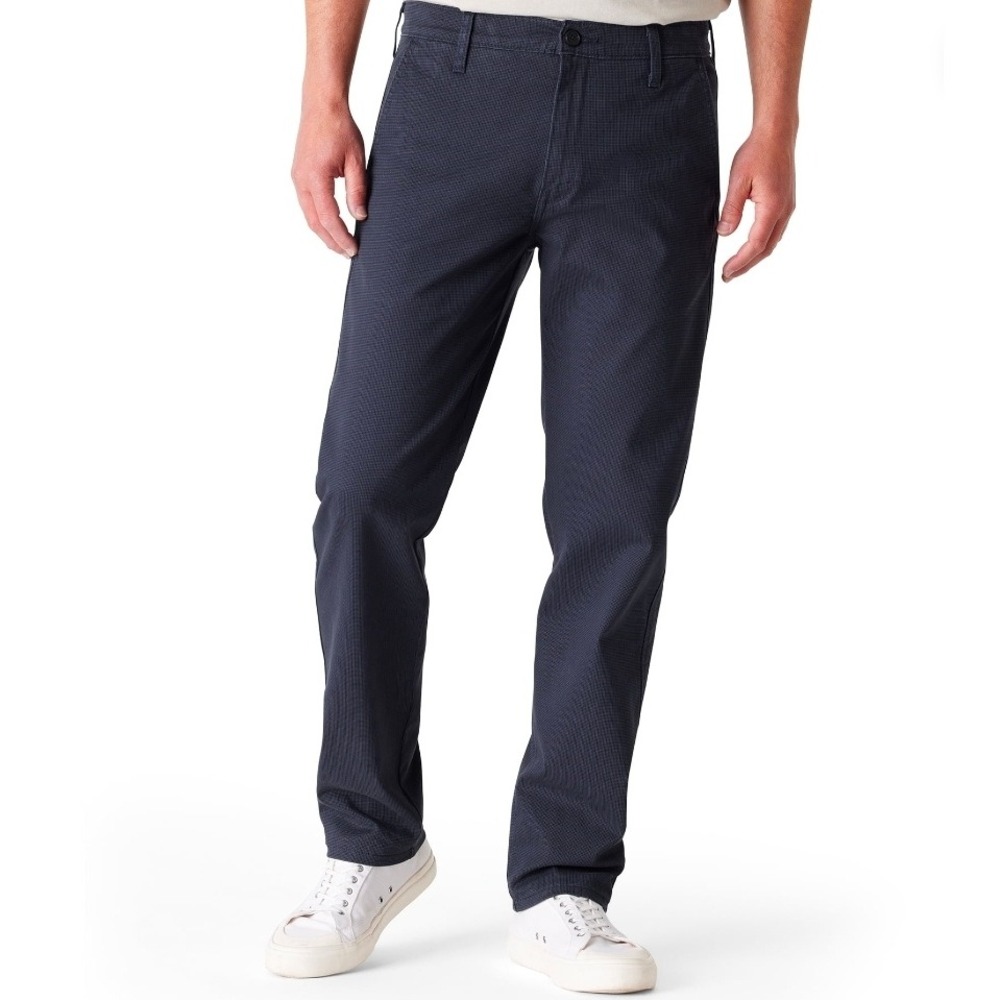 Levi Strauss Signature Mens Essential Straight Chino Navy Blue Flex Pants 34x34